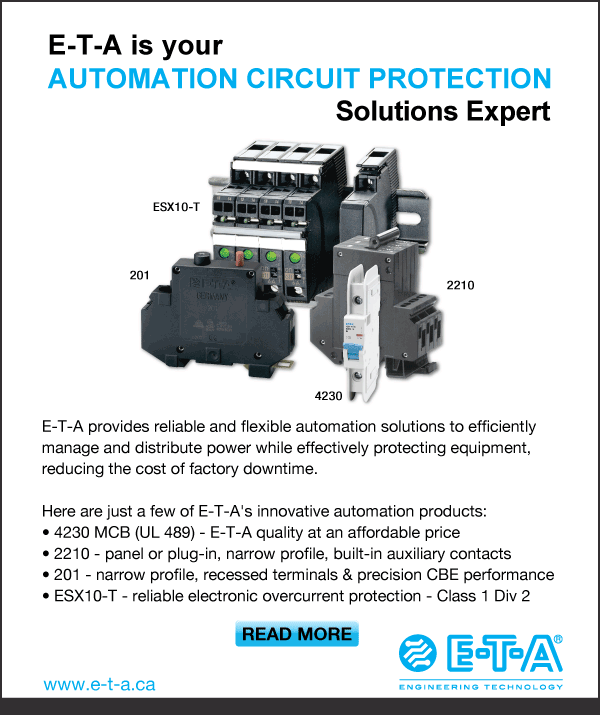 E-T-A is tour AUTOMATION CIRCUIT PROTECTION Solutions Expert