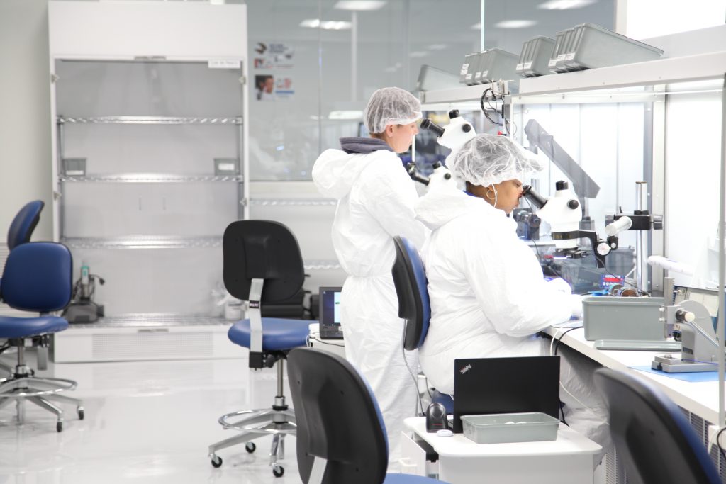 Critical component assembly in sensor manufacturer PCB's new clean room
