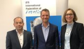 From left to right: Armin Schlenk, chairman IFR Marcom Group; Milton Guerry, IFR president; Susanne Bieller, IFR general secretary. Photo: IFR