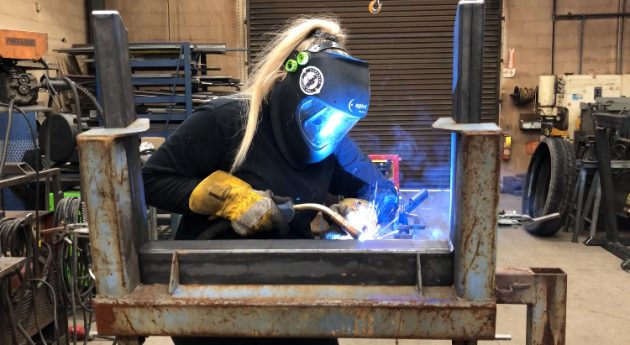 Alicia Butty, a.k.a. Canadian Welder Girl, works at Butty Manufacturing. Photo: Kristina Urquhart/Manufacturing AUTOMATION